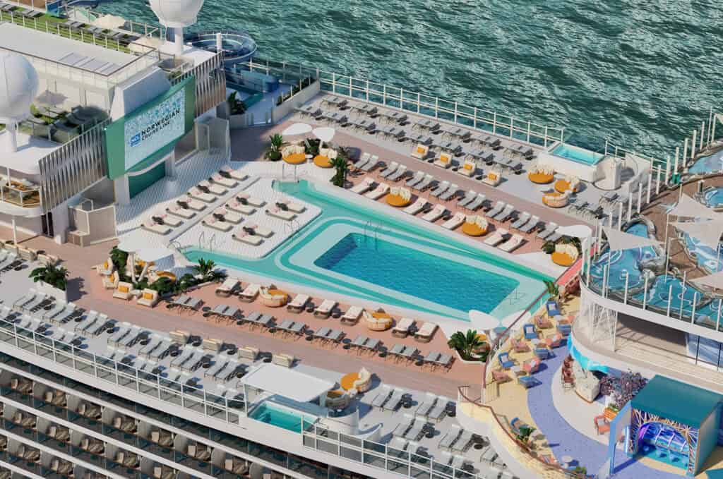 Norwegian Aura Deck Pool Rendering