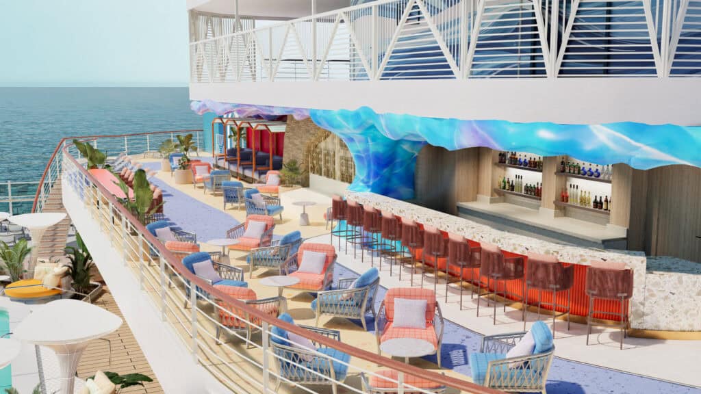 Norwegian Aura Deck Rendering Bar at Ocean Heights